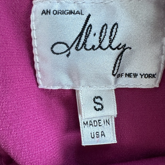 Milly of New York Magenta Bow Sheath Dress Size S - Picture 7 of 9